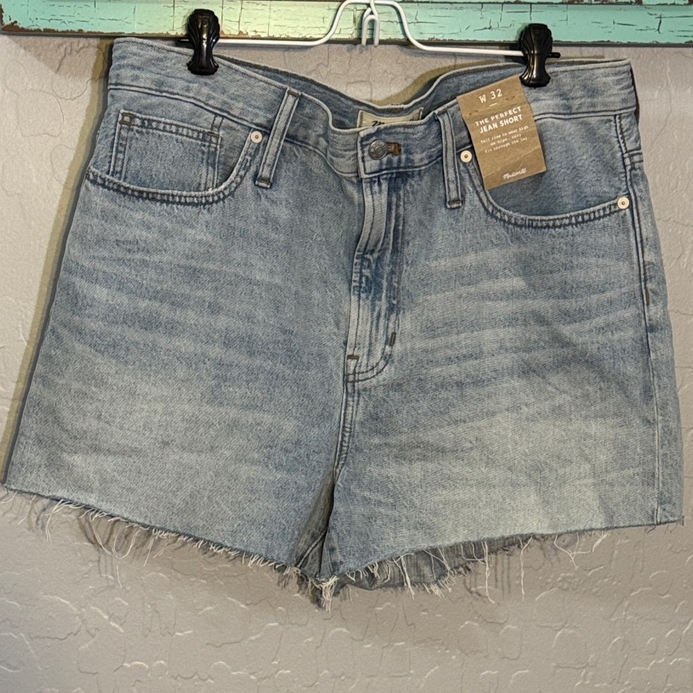 Madewell Faded Blue Denim Shorts